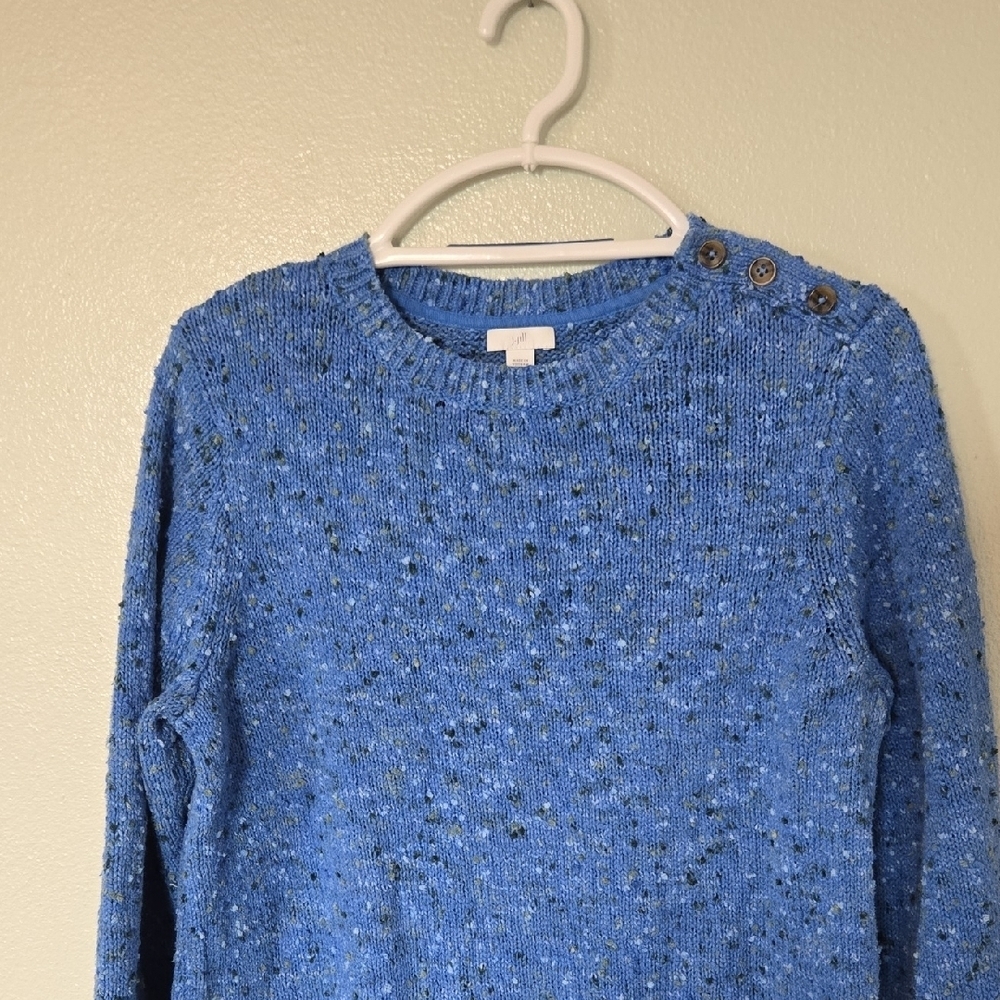 J. Jill | Blue Crew Neck Sweater Size Medium